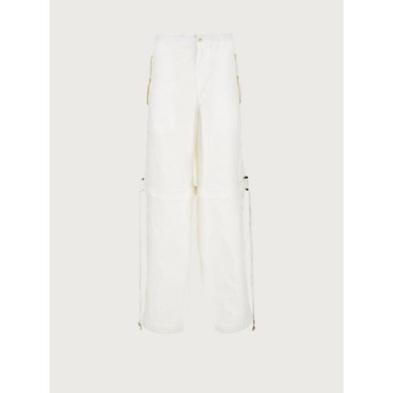 Elasticated Waist Cargo Pants - White