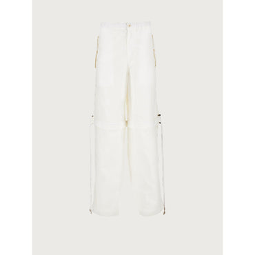 Elasticated Waist Cargo Pants - Men - White