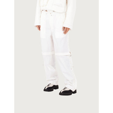 Elasticated Waist Cargo Pants - Men - White