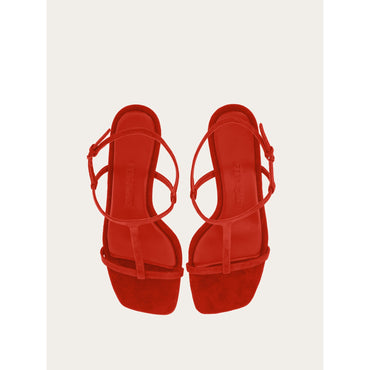 Elina Sandals - Suede - Flame Red