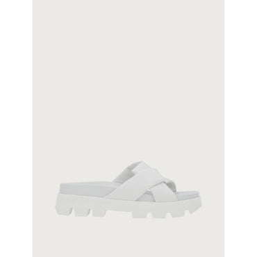 Sporty Slider with Origami Knot - Optic White