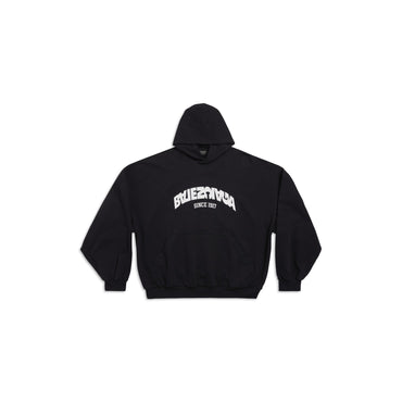 Round Hoodie - Black/White