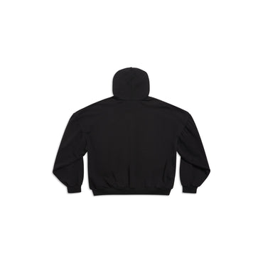 Round Hoodie - Black/White