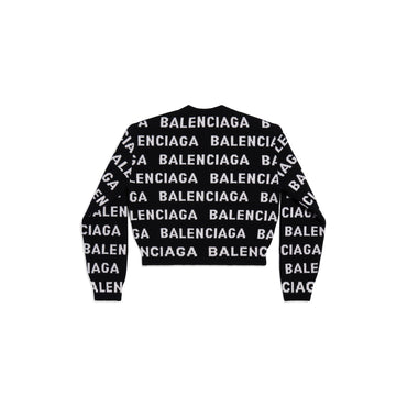 Cropped Sweater - Black/White