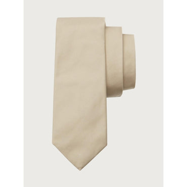 Monochrome Knitted Tie - Beige