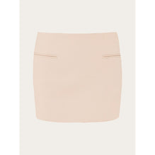 Straight Mini Skirt - Beige