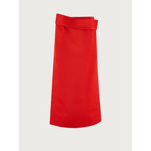 Midi Skirt With Side Slit - Ladies - Red