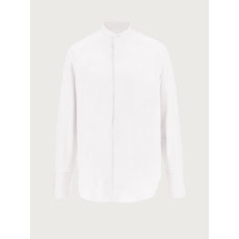 Cotton Stretch Tuxedo Shirt - White