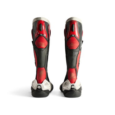 Biker Boot Mix Leat/Tpu - Red/Wht/Black