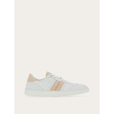 Low-Top Sneaker With Logo - Ladies - White/Petal