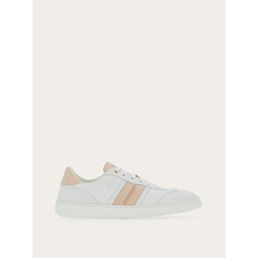 Low-Top Sneaker With Logo - Ladies - White/Petal