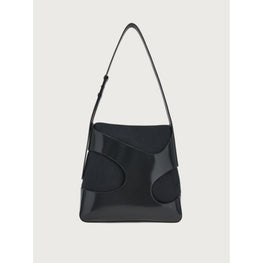 Shoulder Bag with Cut-Out Detailing - Black