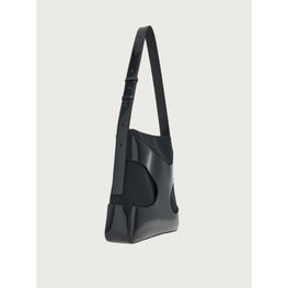 Shoulder Bag with Cut-Out Detailing - Black