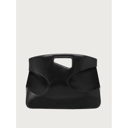 Top Handle Bag with Cut-Out Detailing - Black