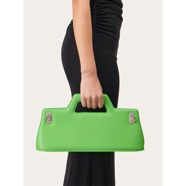 Wanda East-West Top Handle - Calfskin - Lime Green