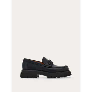 Chunky Moccasin With Gancini Ornament - Men - Black