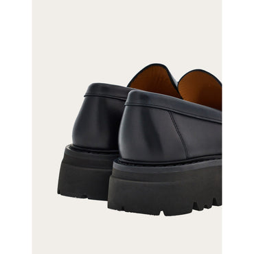 Chunky Moccasin With Gancini Ornament - Men - Black