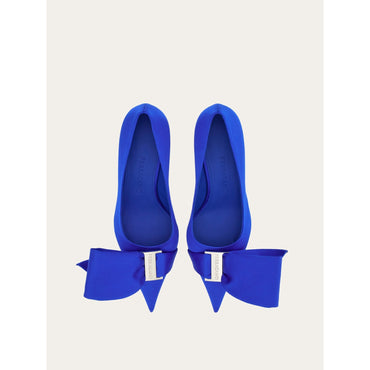 Mule With Asymmetric Bow - Ladies - Electric Blue