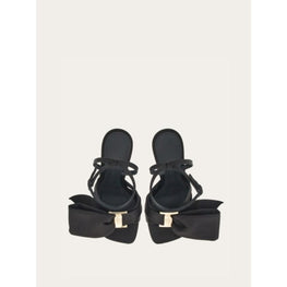 Sandals with Asymmetric Bow - Black