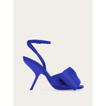 Sandals with Asymmetric Bow - Electric Blue