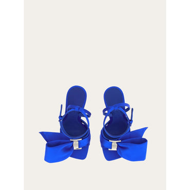 Sandal With Asymmetric Bow - Ladies - Electric Blue