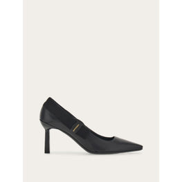 Pumps with Side Vara Bow - Black