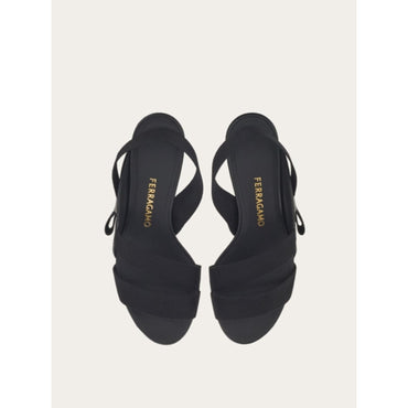 Sandals with Side Vara Bow - Black