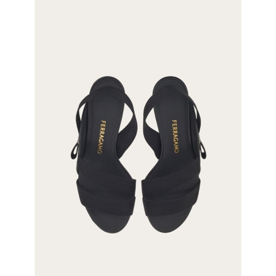 Sandals with Side Vara Bow - Black