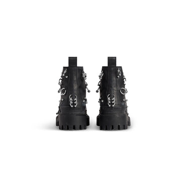Strike Bootie Leath/Pierc - Black/Silver