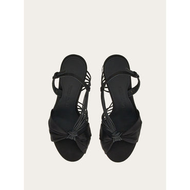Platform Sandal With Mirrored Heel - Ladies - Black