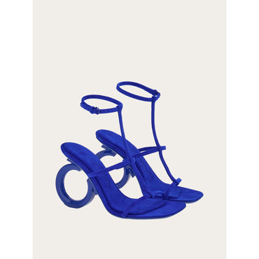 Elina Sandal - Calfskin - Lapis Lazuli