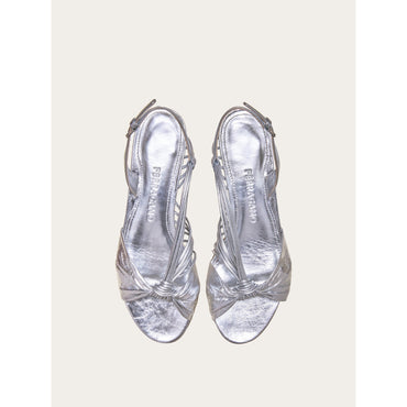 Sandal With Mirrored Heels - Ladies - Silver