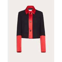 Color Block Short Jacket - Black/Red