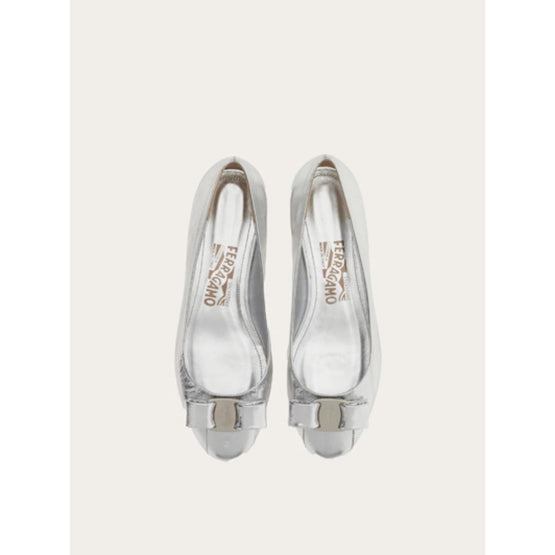 Vara Bow Ballet Flats - Silver