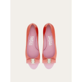 Vara Bow Bicolor Pumps Shoe - Bubble Gum/Flame Red