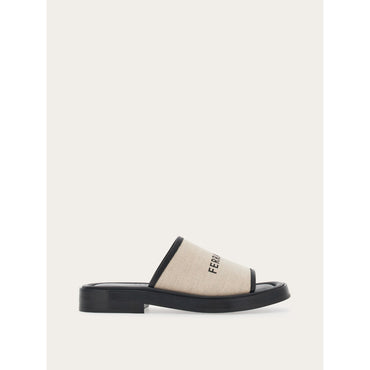 Canvas-Strap Slider - Nappa And Canvas - Natural/Black
