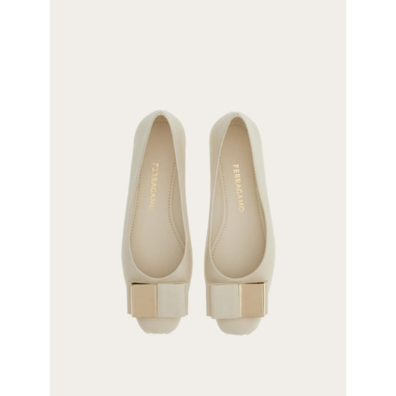 Double-Bow Ballet Flats - Mascarpone