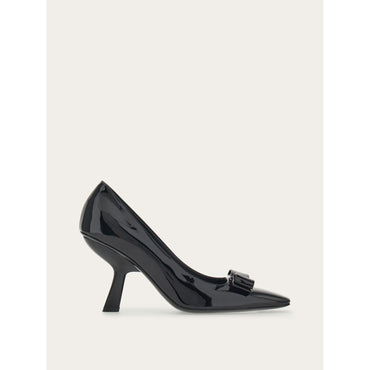 Vara Bow Pump - Patent Calfskin - Black