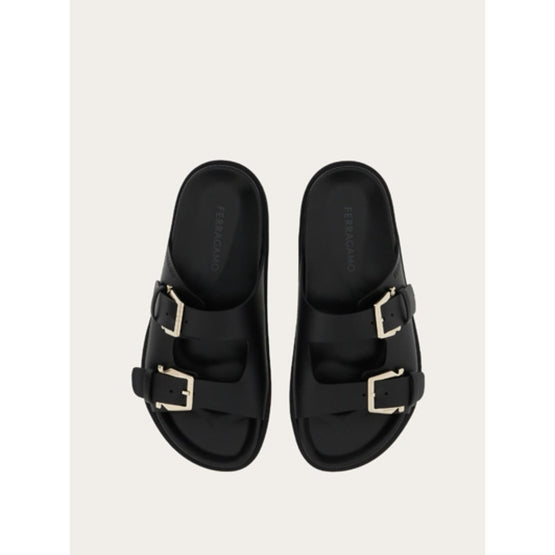 Double-Strap Sandals - Black