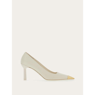 Pumps with Metallic Toe - Mascarpone