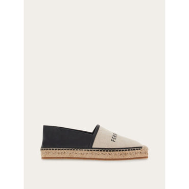Canvas Espadrilles - Ladies - Natural/Black