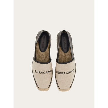 Canvas Espadrilles - Ladies - Natural/Black