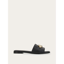 Slide With Bejeweled Gancini Ornament - Ladies - Black