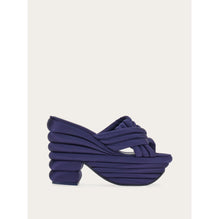 Sandal With Sculptural Platform - Ladies - Navy Blue