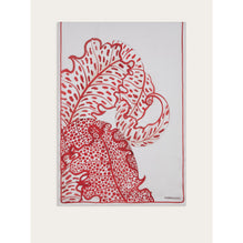 Foliage Print Stole - 100% Silk - Ivory/Pink/White