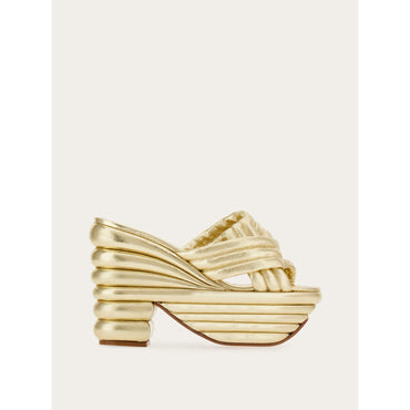 Sandal With Sculptural Platform - Ladies - Platinum