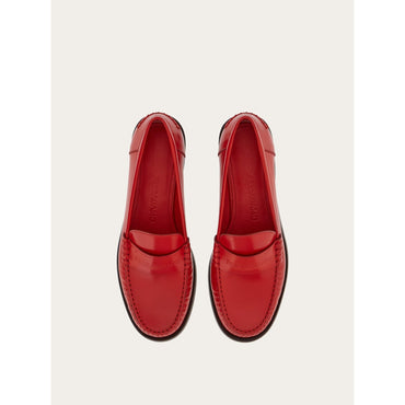 Moccasin With Logo - Ladies - Flame Red