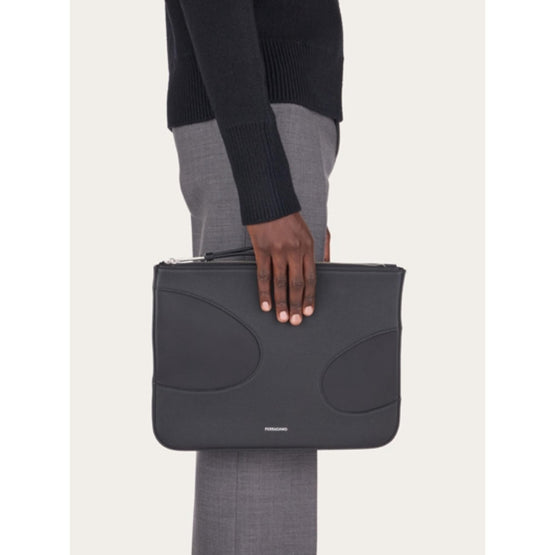 Portfolio with Cut-Out Detailing - Black