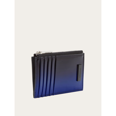 Credit Card Holder With Custom Metal Plate - Men - Lapis Lazuli/Black