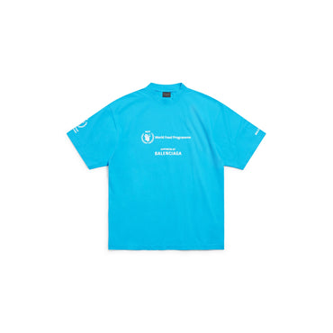 Medium Fit T-Shirt - Azure/White